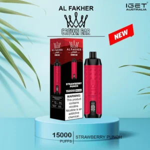 ALFAKHER CROWN BAR – STRAWBERRY PUNCH – 15000 PUFFS
