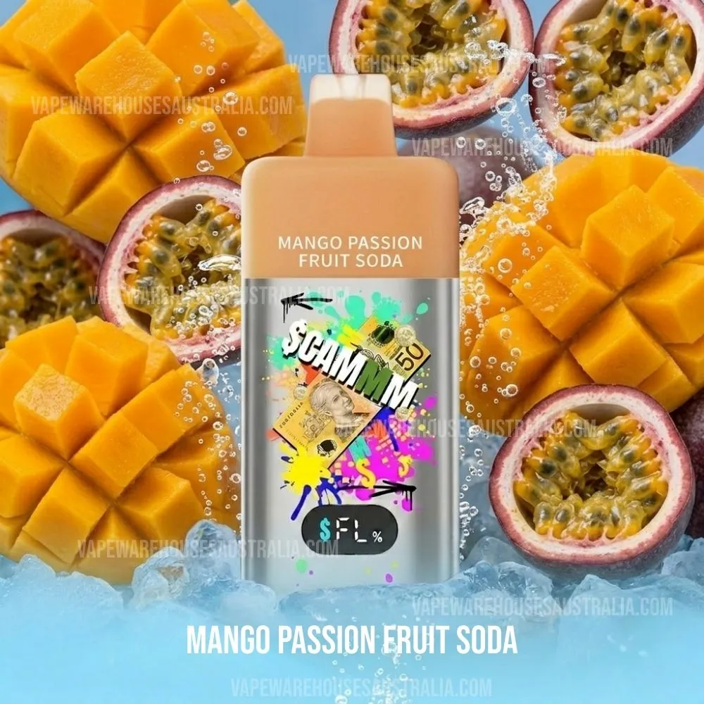 $CAMMM A$ 15K Puffs Mango Passion Fruit Soda