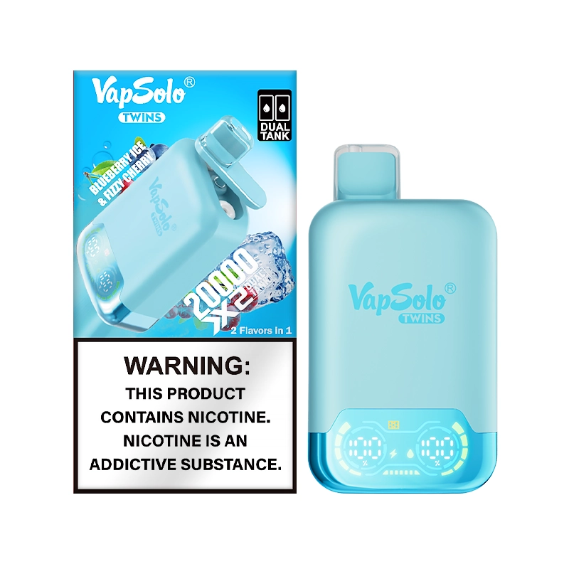VapSolo Twins 20000 Puffs Blueberry Ice & Fizzy Cherry