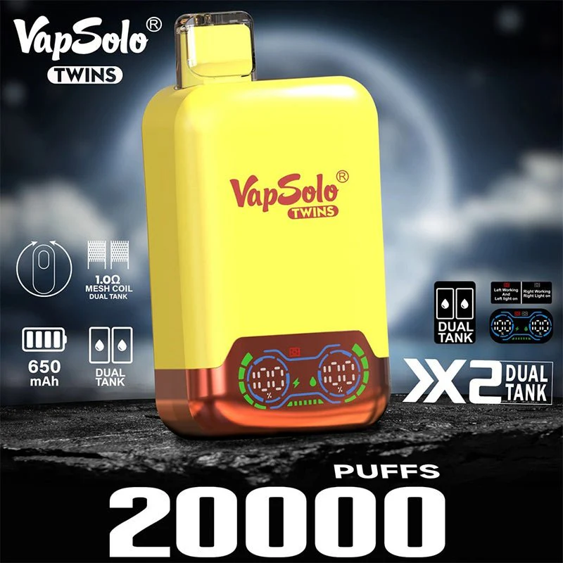 VapSolo Twins 20000 Puffs Pineapple Coconut & Strawberry Banana
